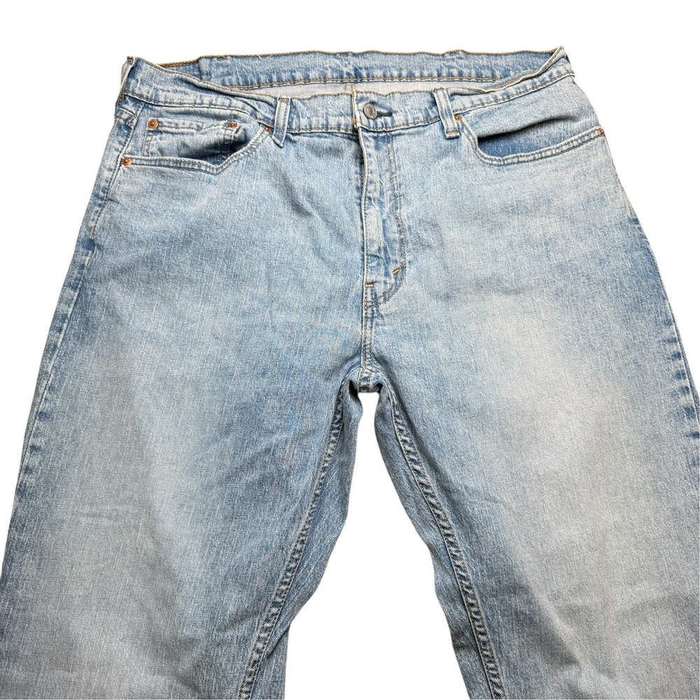 Levis 559 Jeans Mens 38x32 Light Blue Medium Wash Relaxed Straight Denim